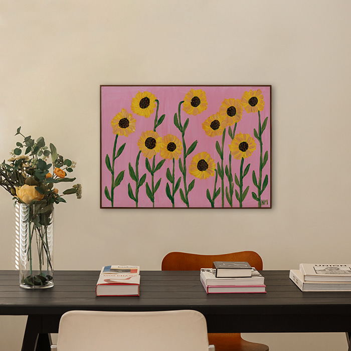 sunflowers in the pink sky 포스터 인테리어